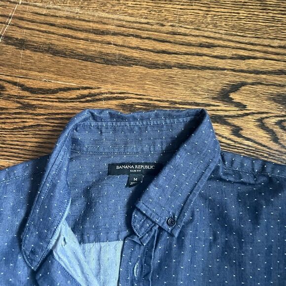 banana republic blue long sleeve men’s dress shirt - Picture 3 of 3